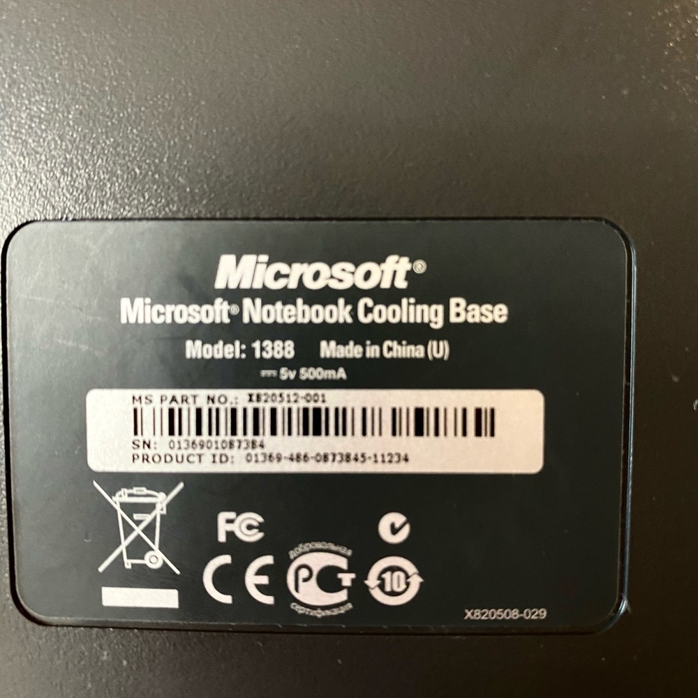 Microsoft Black Notebook Cooling Base - Picture 2 of 9